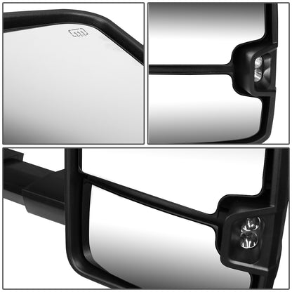 RETROVISORES EXTENDIBLES TOWING MIRROR - 03-06 CHEVY SILVERADO, GMC SIERRA, CHEVY TAHOE, CHEVY SUBURBAN, GMC YUKON, CADILLAC ESCALADE, CHEVY AVALANCHE / 2007 CHEVY SILVERADO CLASSIC, GMC SIERRA CLASSIC - RIGHT - POWERED W/ HEATED - LED SMOKE SIGNAL -