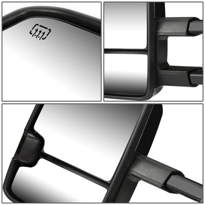 RETROVISORES EXTENDIBLES TOWING MIRROR - 03-06 CHEVY SILVERADO, GMC SIERRA, CHEVY TAHOE, CHEVY SUBURBAN, GMC YUKON, CADILLAC ESCALADE, CHEVY AVALANCHE / 2007 CHEVY SILVERADO CLASSIC, GMC SIERRA CLASSIC - LEFT - POWERED W/ HEATED - LED SMOKE SIGNAL -