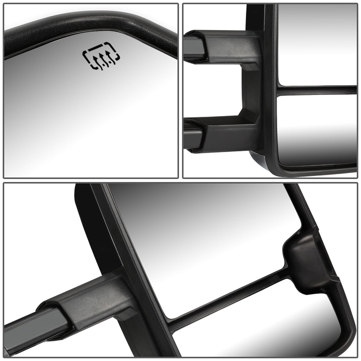 RETROVISORES EXTENDIBLES TOWING MIRROR - 03-06 CHEVY SILVERADO, GMC SIERRA, CHEVY TAHOE, CHEVY SUBURBAN, GMC YUKON, CADILLAC ESCALADE, CHEVY AVALANCHE / 2007 CHEVY SILVERADO CLASSIC, GMC SIERRA CLASSIC - RIGHT - POWERED W/ HEATED - LED SMOKE SIGNAL -