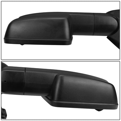 RETROVISORES EXTENDIBLES TOWING MIRROR - 14-17 CHEVY SILVERADO, GMC SIERRA 1500 / 15-17 CHEVY SILVERADO, GMC SIERRA 2500, 3500 - LEFT - POWERED W/ HEATED - LED SMOKE SIGNAL - BLACK