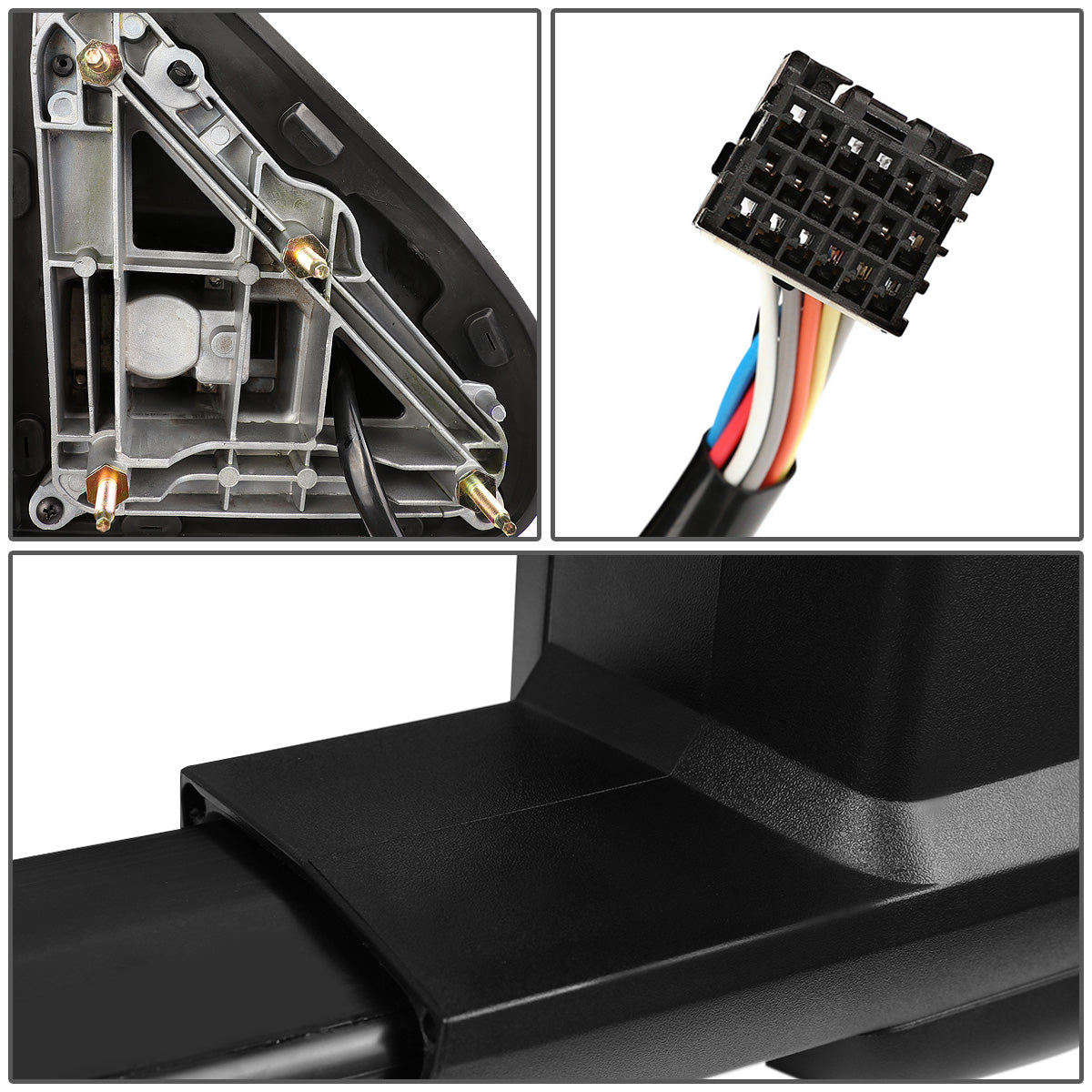 RETROVISORES EXTENDIBLES TOWING MIRROR - 14-17 CHEVY SILVERADO, GMC SIERRA 1500 / 15-17 CHEVY SILVERADO, GMC SIERRA 2500, 3500 - LEFT - POWERED W/ HEATED - LED SMOKE SIGNAL - BLACK