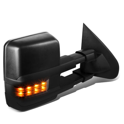 RETROVISORES EXTENDIBLES TOWING MIRROR - 14-17 CHEVY SILVERADO, GMC SIERRA 1500 / 15-17 CHEVY SILVERADO, GMC SIERRA 2500, 3500 - RIGHT - POWERED W/ HEATED - LED SMOKE SIGNAL - BLACK