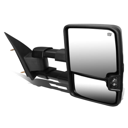 RETROVISORES EXTENDIBLES TOWING MIRROR - 14-17 CHEVY SILVERADO, GMC SIERRA 1500 / 15-17 CHEVY SILVERADO, GMC SIERRA 2500, 3500 - RIGHT - POWERED W/ HEATED - LED SMOKE SIGNAL - BLACK