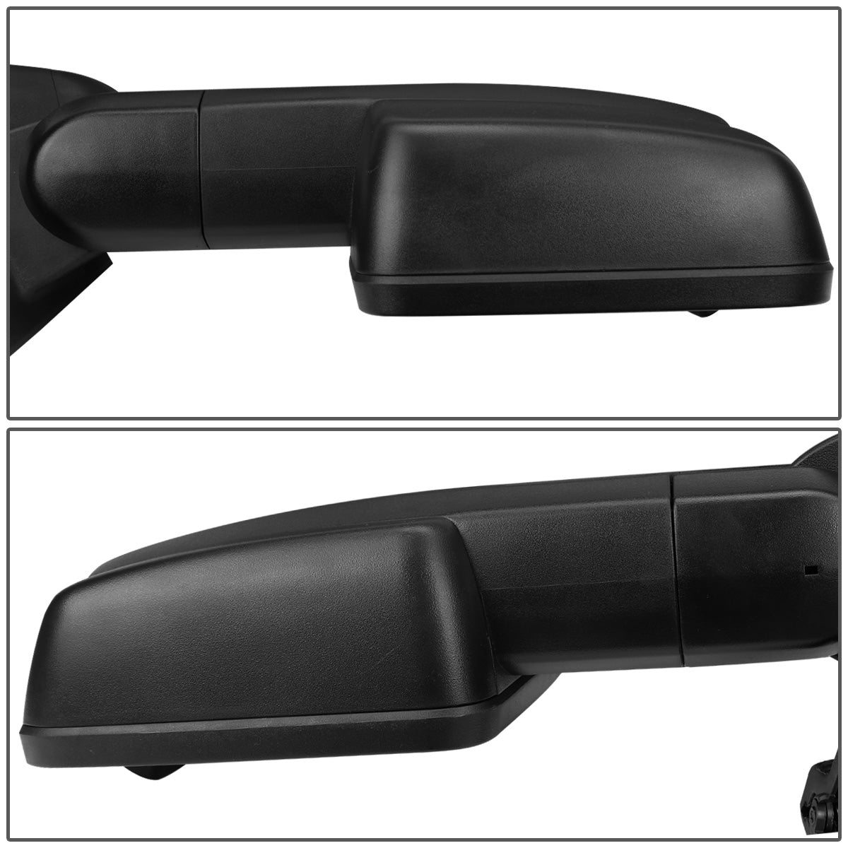 RETROVISORES EXTENDIBLES TOWING MIRROR - 14-17 CHEVY SILVERADO, GMC SIERRA 1500 / 15-17 CHEVY SILVERADO, GMC SIERRA 2500, 3500 - RIGHT - POWERED W/ HEATED - LED SMOKE SIGNAL - BLACK