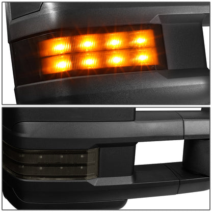 RETROVISORES EXTENDIBLES TOWING MIRROR - 14-17 CHEVY SILVERADO, GMC SIERRA 1500 / 15-17 CHEVY SILVERADO, GMC SIERRA 2500, 3500 - RIGHT - POWERED W/ HEATED - LED SMOKE SIGNAL - BLACK