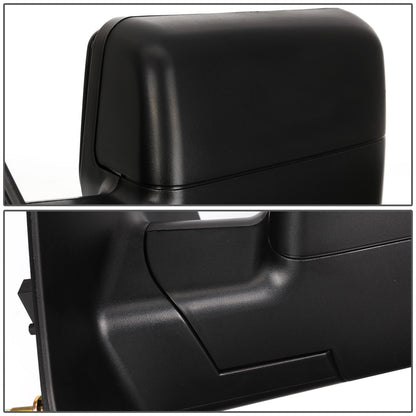 RETROVISORES EXTENDIBLES TOWING MIRROR - 04-14 FORD F-150 - LEFT - POWERED W/ HEATED W/O SIGNAL - BLACK