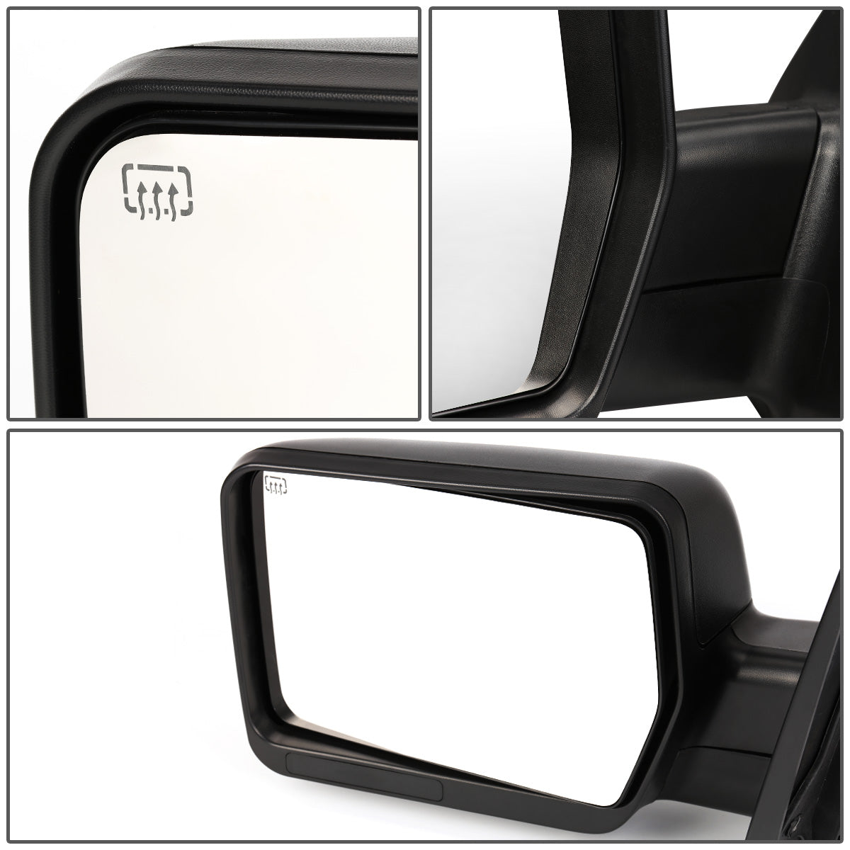 RETROVISORES EXTENDIBLES TOWING MIRROR - 04-14 FORD F-150 - LEFT - POWERED W/ HEATED W/O SIGNAL - BLACK