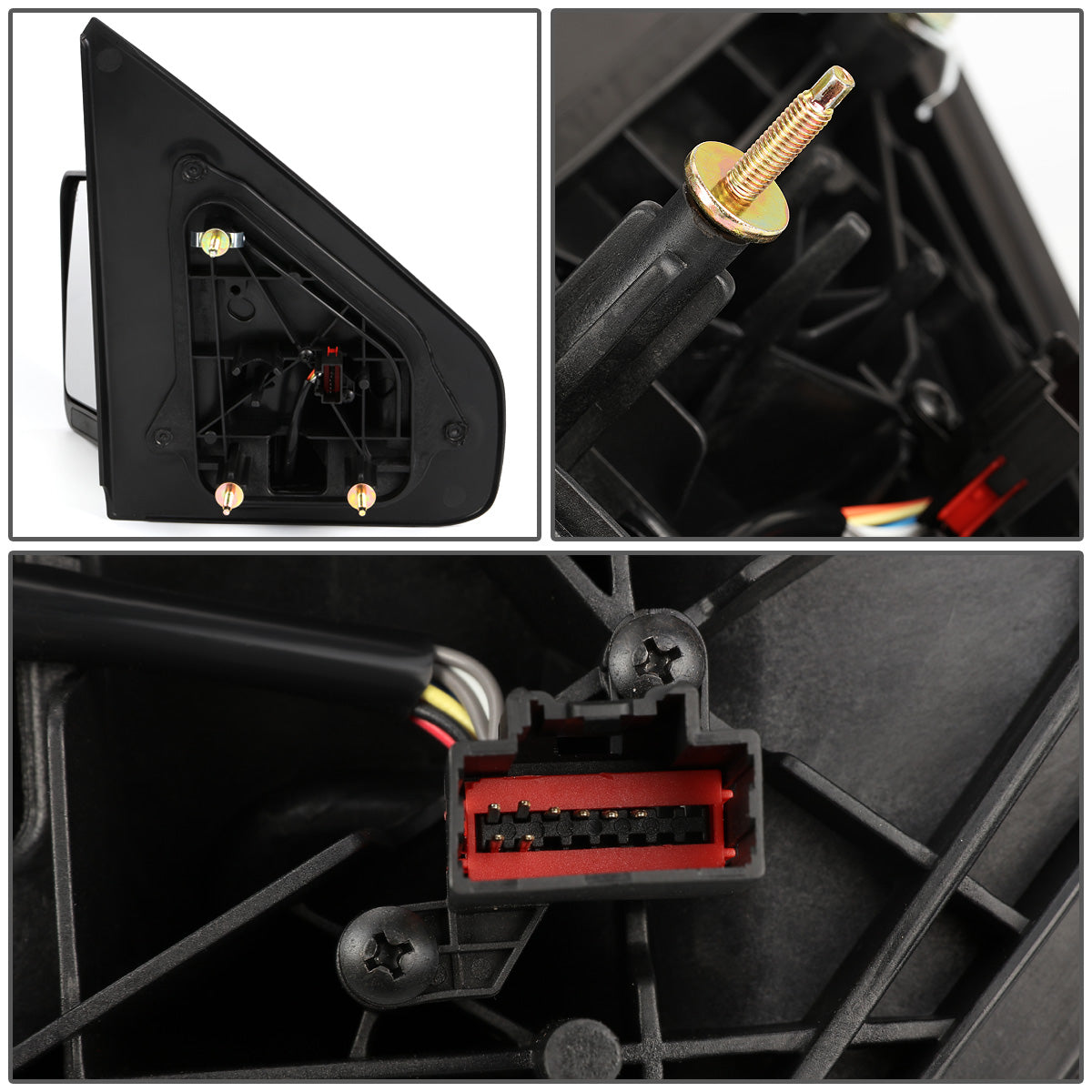 RETROVISORES EXTENDIBLES TOWING MIRROR - 04-14 FORD F-150 - LEFT - POWERED W/ HEATED W/O SIGNAL - BLACK