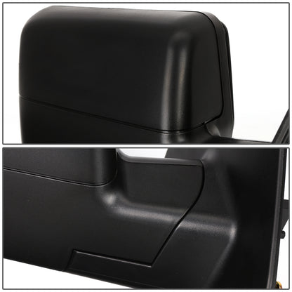 RETROVISORES EXTENDIBLES TOWING MIRROR - 04-14 FORD F-150 - RIGHT - POWERED W/ HEATED W/O SIGNAL - BLACK