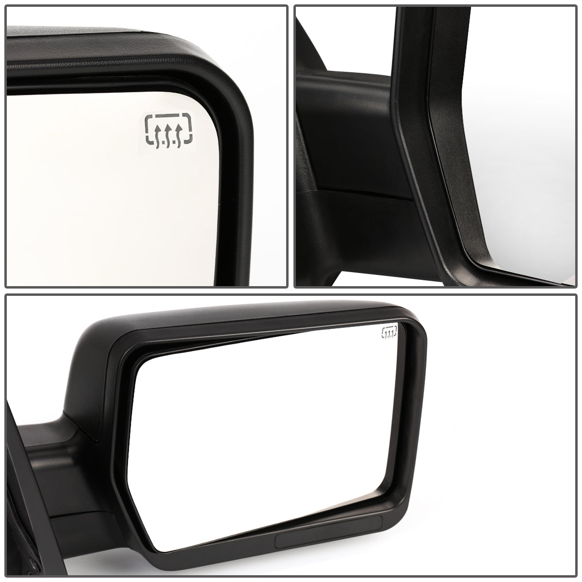 RETROVISORES EXTENDIBLES TOWING MIRROR - 04-14 FORD F-150 - RIGHT - POWERED W/ HEATED W/O SIGNAL - BLACK