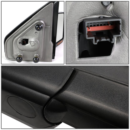 RETROVISORES EXTENDIBLES TOWING MIRROR - 04-14 FORD F-150 - RIGHT - MANUAL W/O HEATED - LED AMBER SIGNAL - BLACK