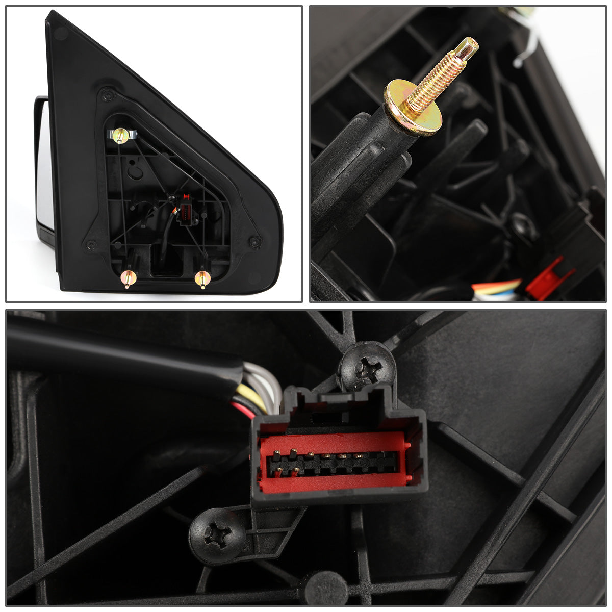 RETROVISORES EXTENDIBLES TOWING MIRROR - 04-06 FORD F-150 - LEFT - POWERED W/ HEATED - AMBER SIGNAL - BLACK