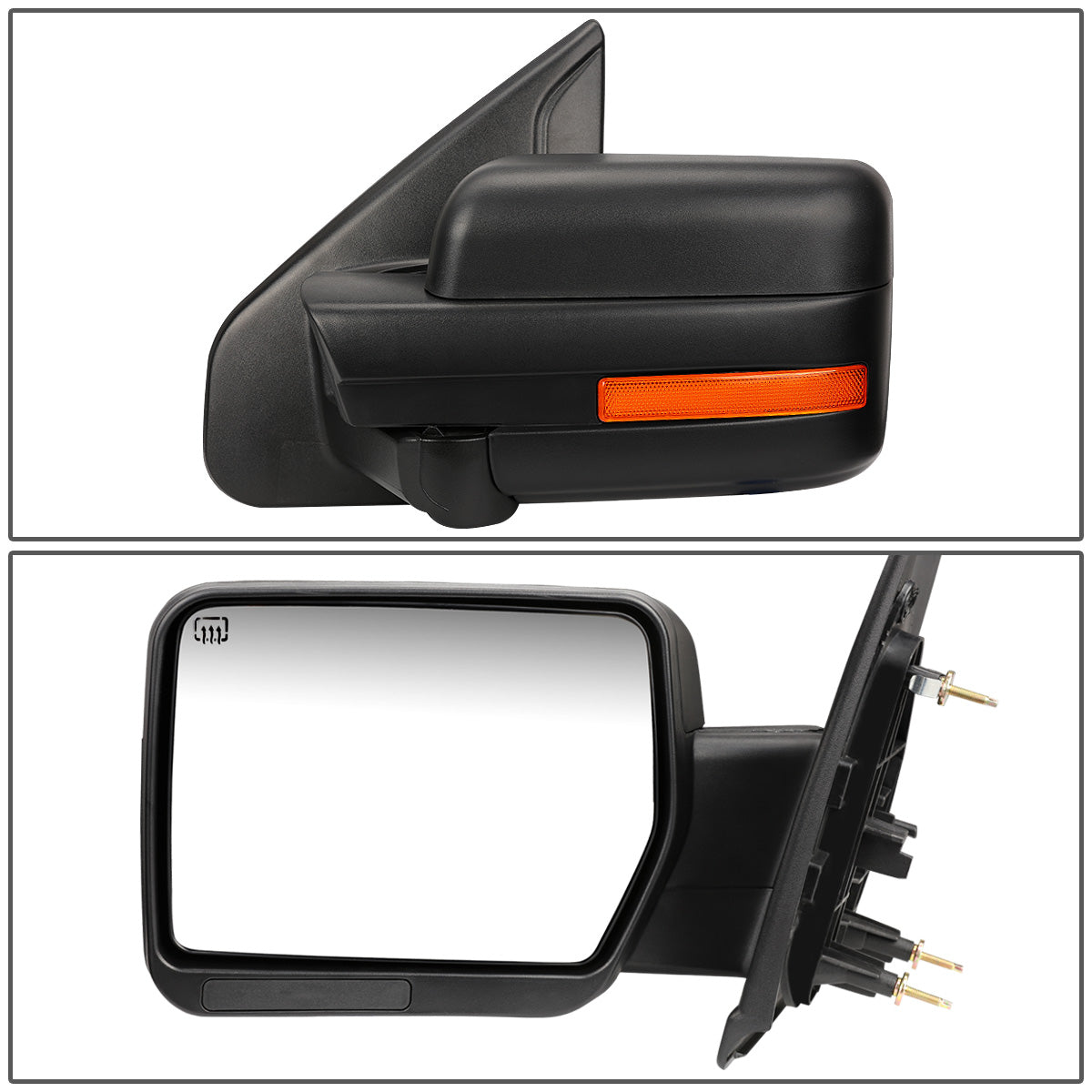 RETROVISORES EXTENDIBLES TOWING MIRROR - 04-14 FORD F-150 - LEFT - POWERED W/ HEATED W/O SIGNAL - BLACK