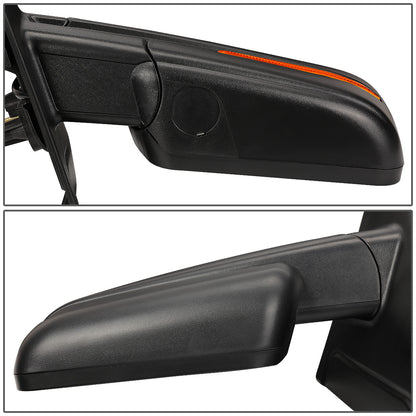 RETROVISORES EXTENDIBLES TOWING MIRROR - 04-14 FORD F-150 - LEFT - POWERED W/ HEATED W/O SIGNAL - BLACK