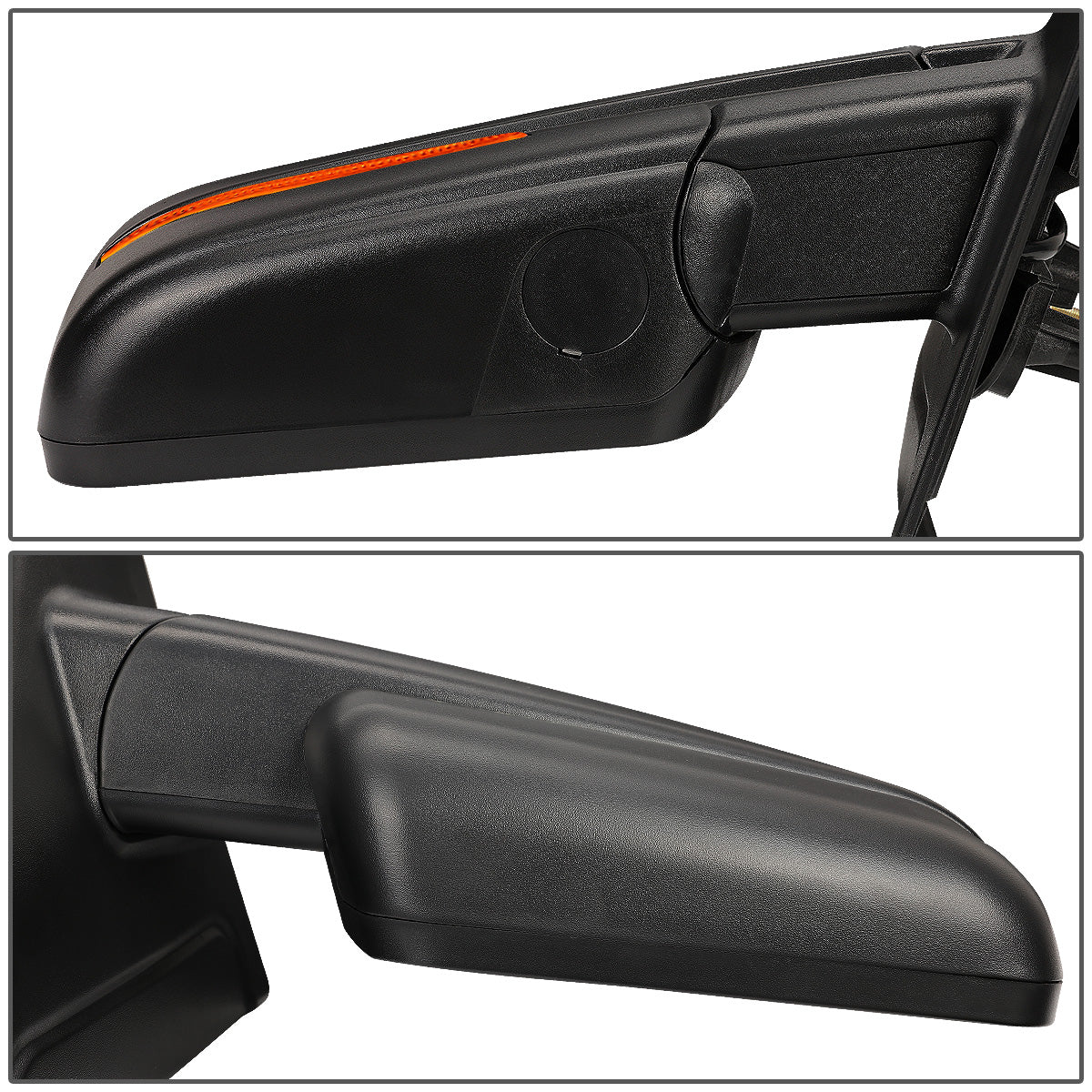 RETROVISORES EXTENDIBLES TOWING MIRROR - 04-14 FORD F-150 - RIGHT - POWERED W/ HEATED W/O SIGNAL - BLACK