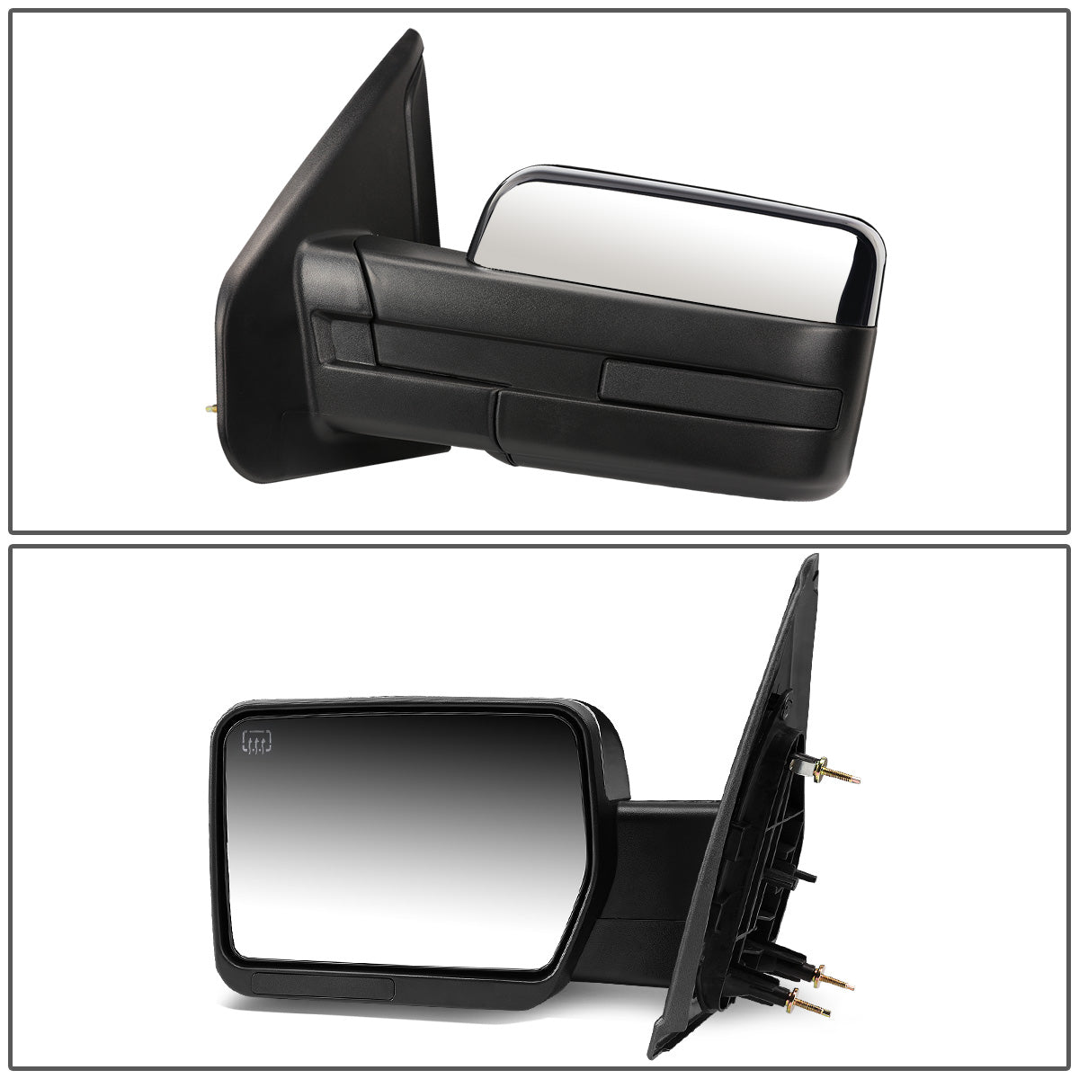 RETROVISORES EXTENDIBLES TOWING MIRROR - 04-14 FORD F-150 - LEFT - POWERED W/ HEATED W/O SIGNAL - CHROME