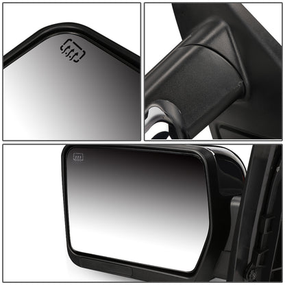 RETROVISORES EXTENDIBLES TOWING MIRROR - 04-14 FORD F-150 - LEFT - POWERED W/ HEATED W/O SIGNAL - CHROME