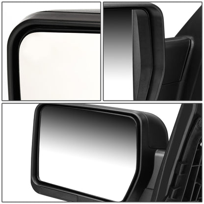 RETROVISORES EXTENDIBLES TOWING MIRROR - 04-14 FORD F-150 - LEFT - MANUAL W/O HEATED W/O SIGNAL - BLACK