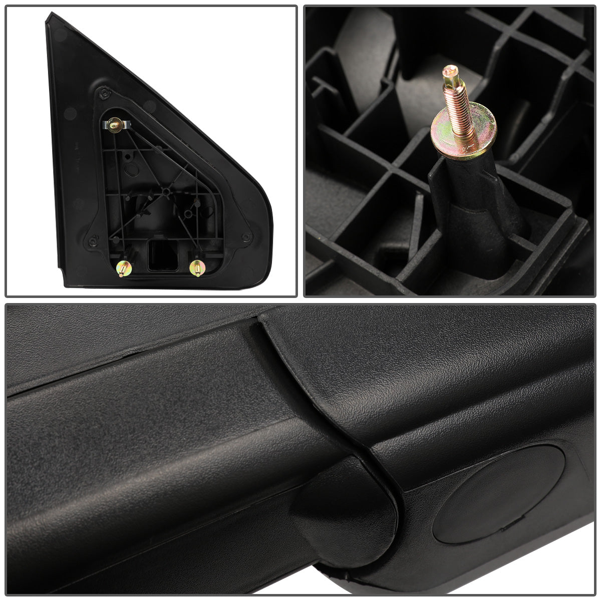 RETROVISORES EXTENDIBLES TOWING MIRROR - 04-14 FORD F-150 - LEFT - MANUAL W/O HEATED W/O SIGNAL - BLACK