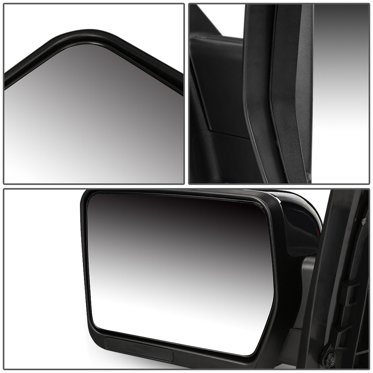 RETROVISORES EXTENDIBLES TOWING MIRROR - 04-14 FORD F-150 - LEFT - MANUAL W/O HEATED W/O SIGNAL - CHROME