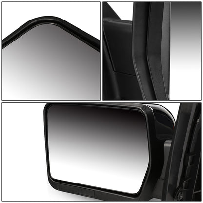 RETROVISORES EXTENDIBLES TOWING MIRROR - 04-14 FORD F-150 - LEFT - MANUAL W/O HEATED W/O SIGNAL - CHROME