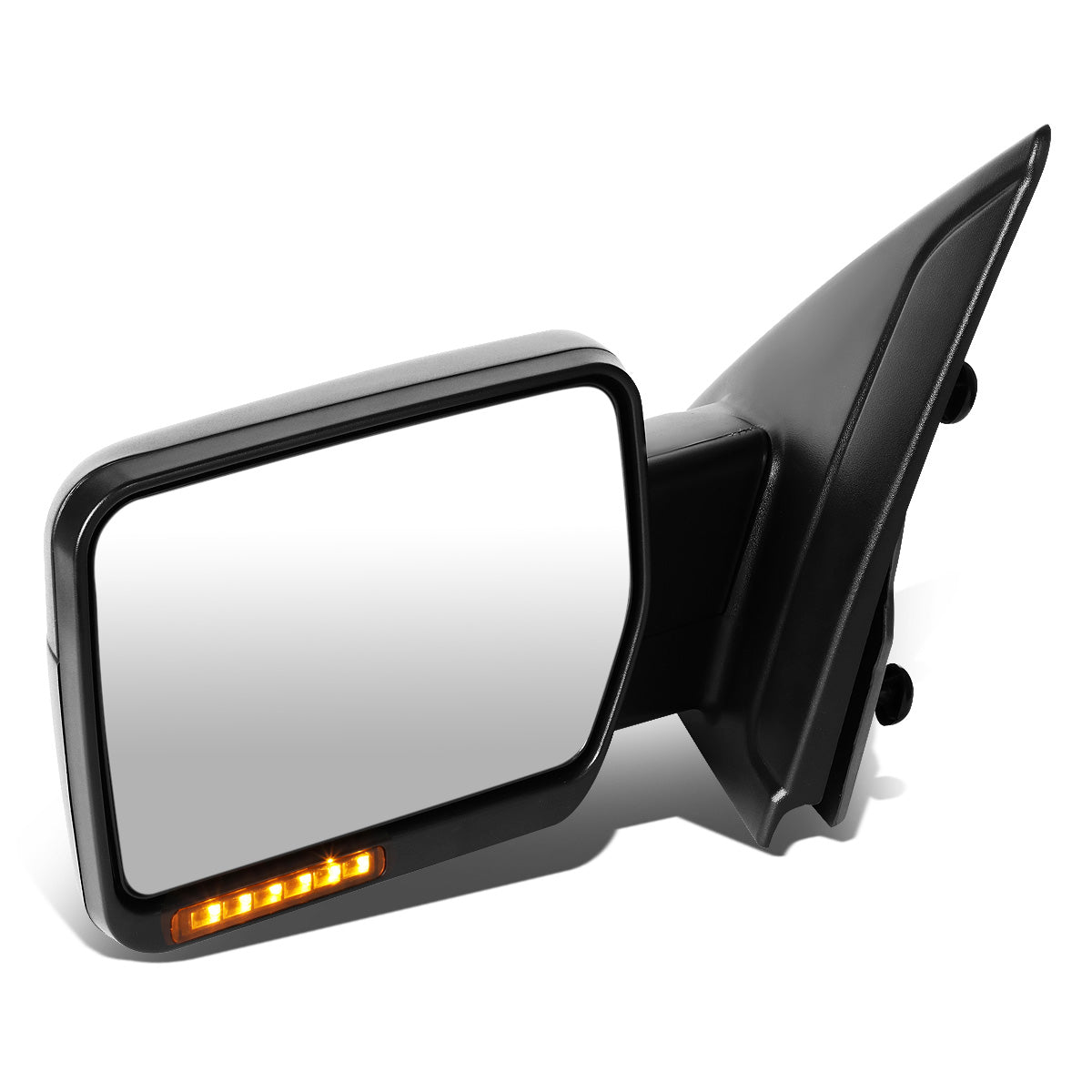 RETROVISORES EXTENDIBLES TOWING MIRROR - 04-14 FORD F-150 - LEFT - MANUAL W/O HEATED - LED AMBER SIGNAL - BLACK
