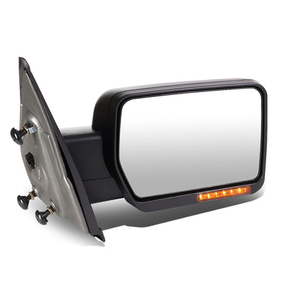 RETROVISORES EXTENDIBLES TOWING MIRROR - 04-14 FORD F-150 - RIGHT - MANUAL W/O HEATED - LED AMBER SIGNAL - BLACK