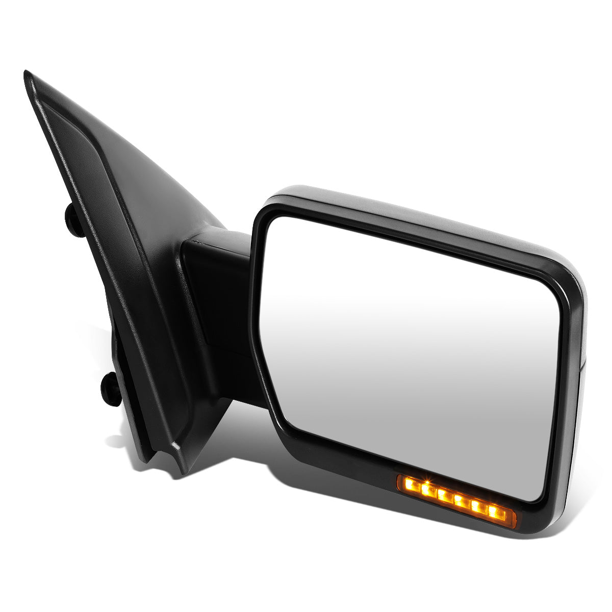 RETROVISORES EXTENDIBLES TOWING MIRROR - 04-14 FORD F-150 - RIGHT - MANUAL W/O HEATED - LED AMBER SIGNAL - BLACK