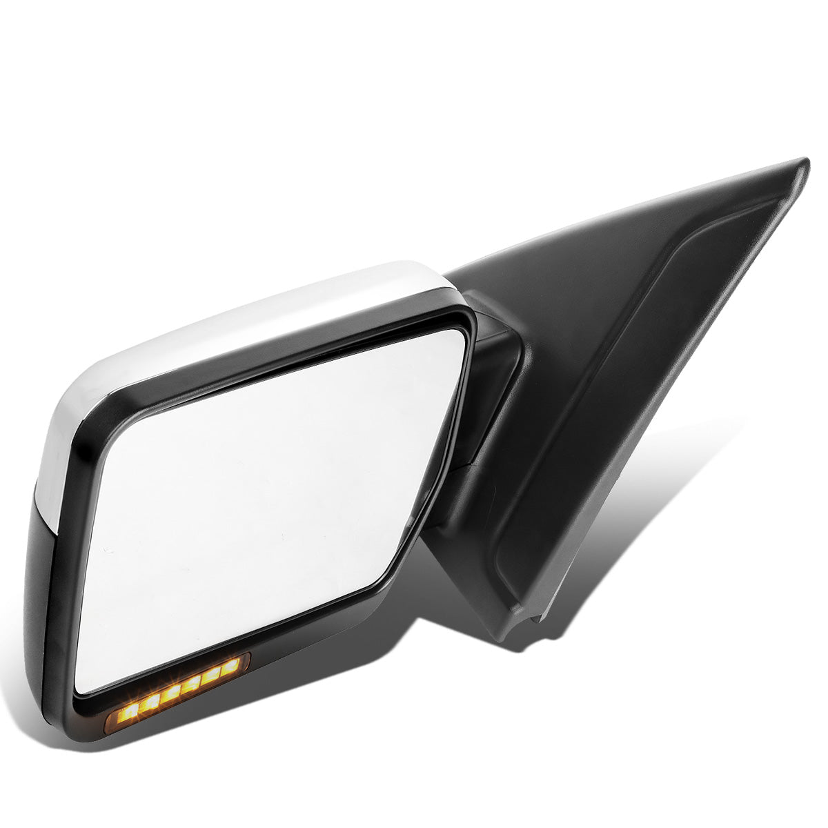 RETROVISORES EXTENDIBLES TOWING MIRROR - 04-14 FORD F-150 - LEFT - MANUAL W/O HEATED - LED AMBER SIGNAL - CHROME