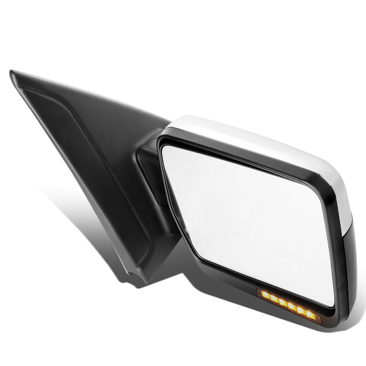RETROVISORES EXTENDIBLES TOWING MIRROR - 04-14 FORD F-150 - RIGHT - MANUAL W/O HEATED - LED AMBER SIGNAL - CHROME