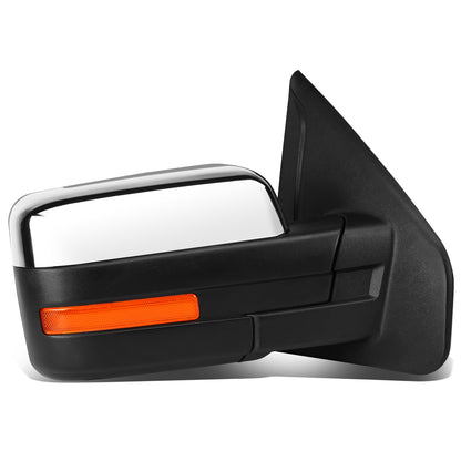 RETROVISORES EXTENDIBLES TOWING MIRROR - 04-14 FORD F-150 - RIGHT - MANUAL W/O HEATED - LED AMBER SIGNAL - CHROME