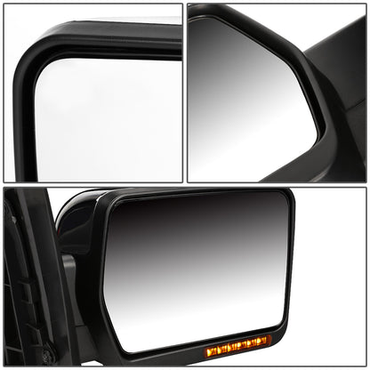 RETROVISORES EXTENDIBLES TOWING MIRROR - 04-14 FORD F-150 - RIGHT - MANUAL W/O HEATED - LED AMBER SIGNAL - CHROME