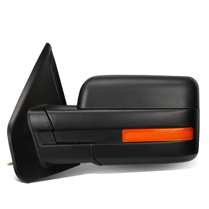 RETROVISORES EXTENDIBLES TOWING MIRROR - 04-14 FORD F-150 - LEFT - POWERED W/ HEATED - AMBER SIGNAL - BLACK