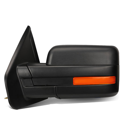 RETROVISORES EXTENDIBLES TOWING MIRROR - 04-14 FORD F-150 - LEFT - POWERED W/ HEATED - AMBER SIGNAL - BLACK