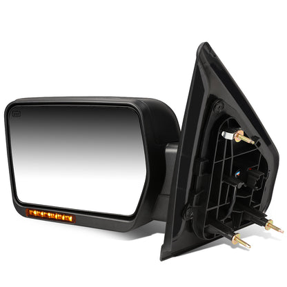 RETROVISORES EXTENDIBLES TOWING MIRROR - 04-14 FORD F-150 - LEFT - POWERED W/ HEATED - AMBER SIGNAL - BLACK