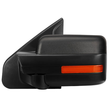 RETROVISORES EXTENDIBLES TOWING MIRROR - 04-14 FORD F-150 - LEFT - POWERED W/ HEATED - AMBER SIGNAL - BLACK