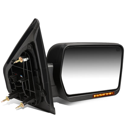 RETROVISORES EXTENDIBLES TOWING MIRROR - 04-14 FORD F-150 - RIGHT - POWERED W/ HEATED - AMBER SIGNAL - BLACK