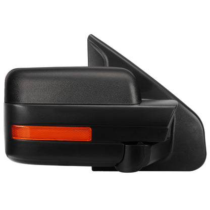 RETROVISORES EXTENDIBLES TOWING MIRROR - 04-14 FORD F-150 - RIGHT - POWERED W/ HEATED - AMBER SIGNAL - BLACK