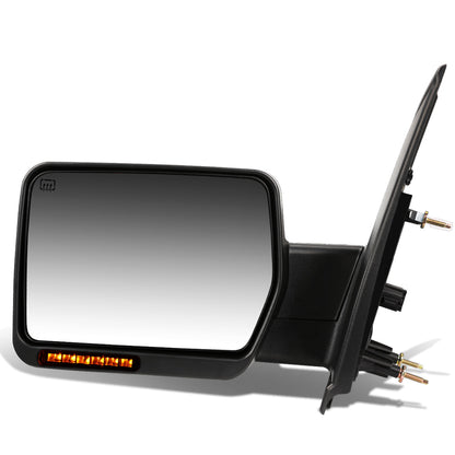 RETROVISORES EXTENDIBLES TOWING MIRROR - 04-14 FORD F-150 - LEFT - POWERED W/ HEATED - AMBER SIGNAL - CHROME