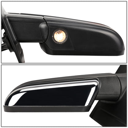RETROVISORES EXTENDIBLES TOWING MIRROR - 04-14 FORD F-150 - LEFT - POWERED W/ HEATED - AMBER SIGNAL - CHROME