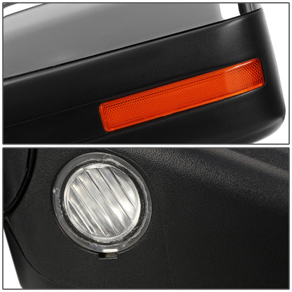 RETROVISORES EXTENDIBLES TOWING MIRROR - 04-14 FORD F-150 - LEFT - POWERED W/ HEATED - AMBER SIGNAL - CHROME