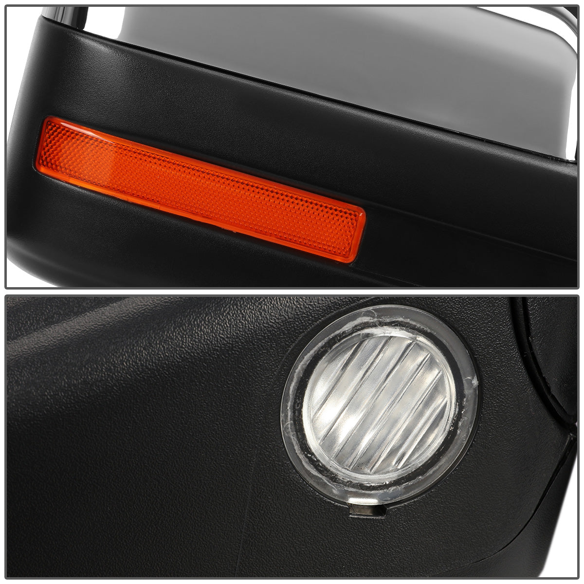 RETROVISORES EXTENDIBLES TOWING MIRROR - 04-14 FORD F-150 - RIGHT - POWERED W/ HEATED - AMBER SIGNAL - CHROME