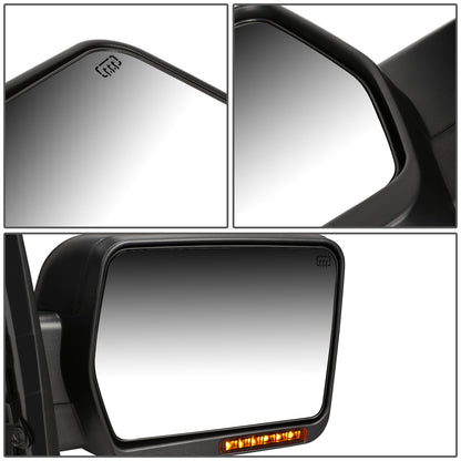 RETROVISORES EXTENDIBLES TOWING MIRROR - 04-14 FORD F-150 - RIGHT - POWERED W/ HEATED - AMBER SIGNAL - CHROME