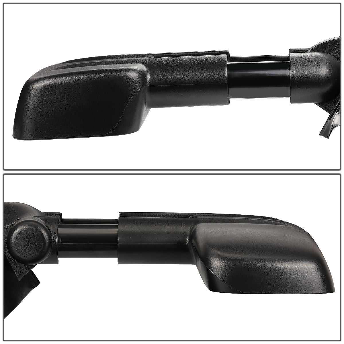 RETROVISORES EXTENDIBLES TOWING MIRROR - 14-18 CHEVY SILVERADO 1500 / 14-20 GMC SIERRA 1500 / 15-20 CHEVY SILVERADO 2500HD, 3500HD, GMC SIERRA 2500HD, 3500HD - PAIR - POWERED W/ HEATED - BLACK