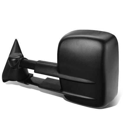RETROVISORES EXTENDIBLES TOWING MIRROR - 99-02 CHEVY SILVERADO 1500, 2500, 3500, GMC SIERRA 1500, 2500, 3500 / 00-02 CHEVY TAHOE, CHEVY SUBURBAN 1500, 2500, GMC YUKON - LEFT - POWERED W/ HEATED W/O SIGNAL - BLACK