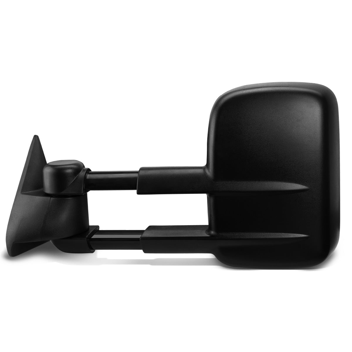 RETROVISORES EXTENDIBLES TOWING MIRROR - 99-02 CHEVY SILVERADO 1500, 2500, 3500, GMC SIERRA 1500, 2500, 3500 / 00-02 CHEVY TAHOE, CHEVY SUBURBAN 1500, 2500, GMC YUKON - LEFT - POWERED W/ HEATED W/O SIGNAL - BLACK