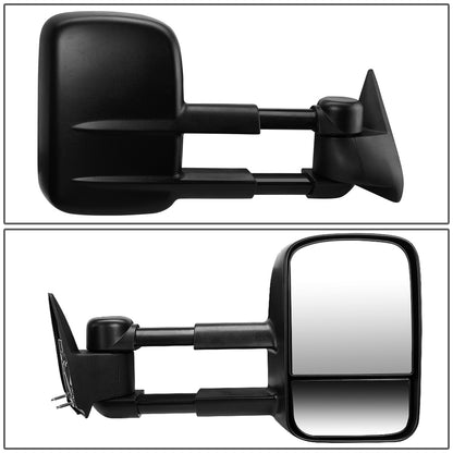 RETROVISORES EXTENDIBLES TOWING MIRROR - 99-02 CHEVY SILVERADO 1500, 2500, 3500, GMC SIERRA 1500, 2500, 3500 / 00-02 CHEVY TAHOE, CHEVY SUBURBAN 1500, 2500, GMC YUKON - RIGHT - POWERED W/ HEATED W/O SIGNAL - BLACK