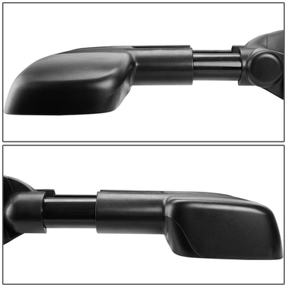RETROVISORES EXTENDIBLES TOWING MIRROR - 99-02 CHEVY SILVERADO 1500, 2500, 3500, GMC SIERRA 1500, 2500, 3500 / 00-02 CHEVY TAHOE, CHEVY SUBURBAN 1500, 2500, GMC YUKON - RIGHT - POWERED W/ HEATED W/O SIGNAL - BLACK