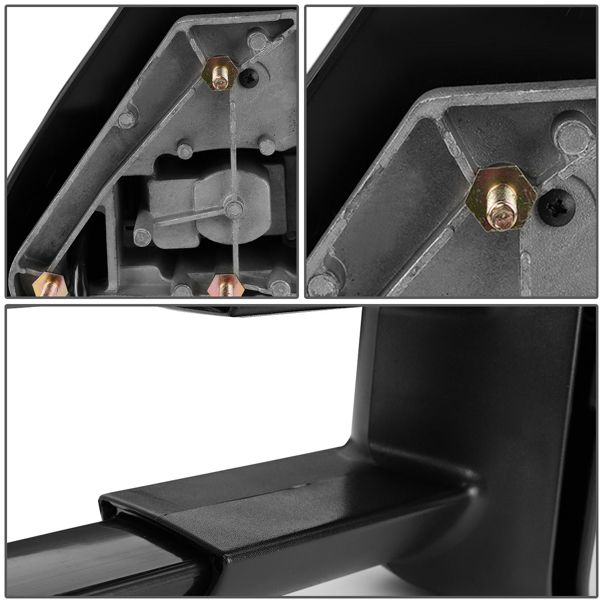 RETROVISORES EXTENDIBLES TOWING MIRROR - 99-02 CHEVY SILVERADO 1500, 2500, 3500, GMC SIERRA 1500, 2500, 3500 / 00-02 CHEVY TAHOE, CHEVY SUBURBAN 1500, 2500, GMC YUKON - RIGHT - POWERED W/ HEATED W/O SIGNAL - BLACK