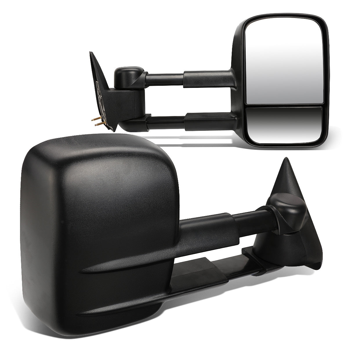 RETROVISORES EXTENDIBLES TOWING MIRROR - 88-98 CHEVY C/K 1500, GMC C/K 1500 / 88-00 CHEVY C/K 2500, K3500 , GMC C/K 2500, K3500 / 88-02 CHEVY C3500, GMC C3500 / 92-99 CHEVY SUBURBAN, GMC YUKON / 95-99 CHEVY TAHOE - PAIR - POWERED W/O HEATED W/O SIGNAL -